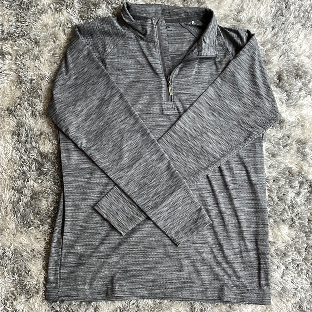 Gray Quarter-Zip Pullover